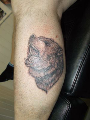 tatouage portrait d'ours
