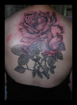 Tatouage Roses dans le dos