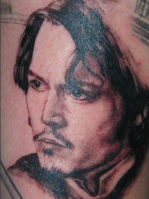 Tatouage portrait Johnny Depp