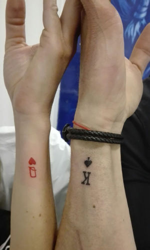 Tatouage couple Queen and King