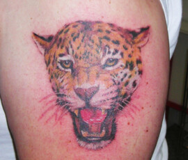Tatouage panthère couleur