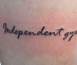 Tatouage écriture manuscrite