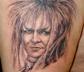 Tatouage portrait star du rock