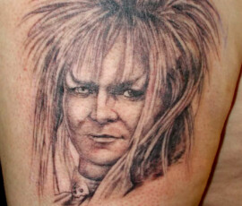 Tatouage portrait star du rock