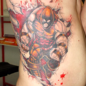Tatouage le fléau Marvel en couleur
