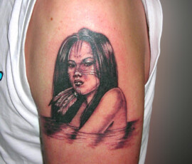 Tatouage Portrait indien