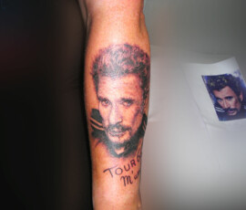 Portrait Johnny Hallyday d'après photo