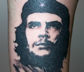Tatouage portrait Che Guevara en noir