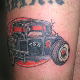 Tatouage voiture vintage style old school