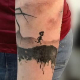 Tatouage jeu vidéo de plateforme